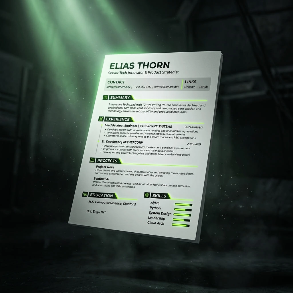 Premium CV Builder Mockup