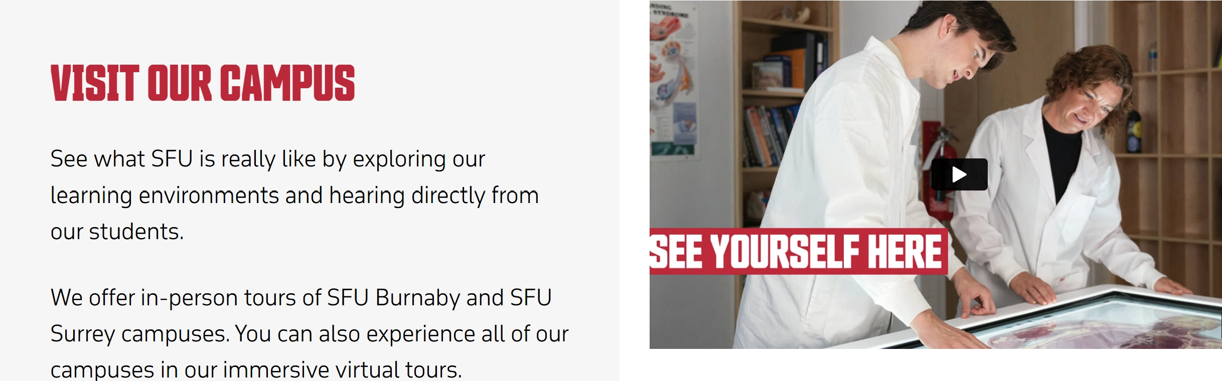 Simon Fraser University campus Burnaby Vancouver — strong in computing science, business and health sciences